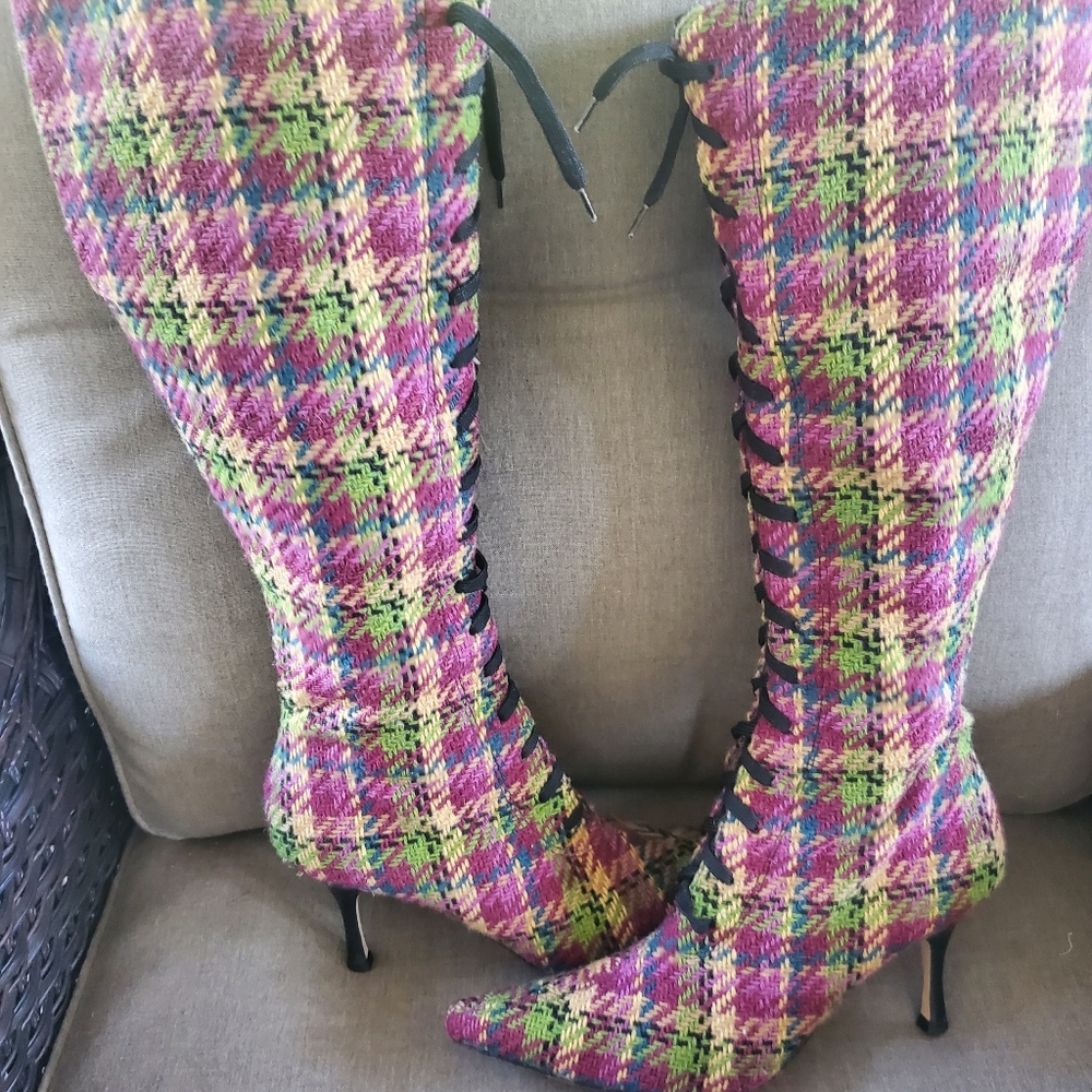 Plaid Boots by Issac Made in Italy